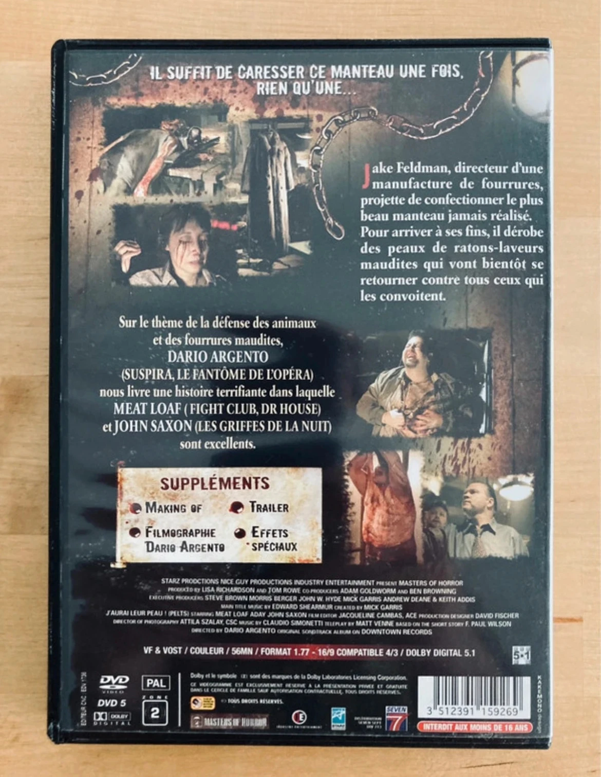 DVD J’aurai leur peau! de Dario Argento. – photo 3